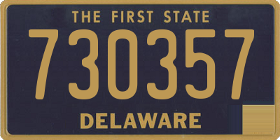 DE license plate 730357