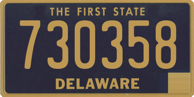 DE license plate 730358