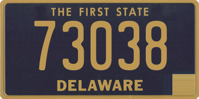 DE license plate 73038