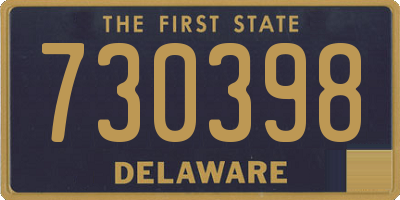 DE license plate 730398