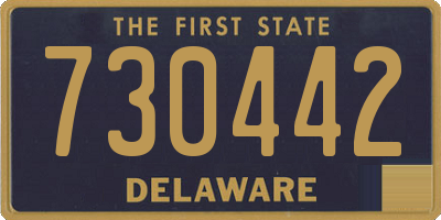 DE license plate 730442