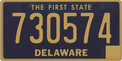 DE license plate 730574