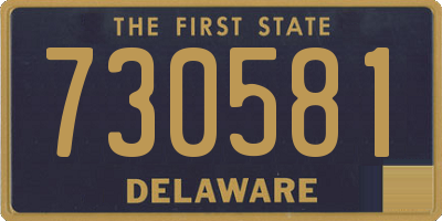 DE license plate 730581