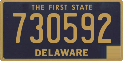 DE license plate 730592
