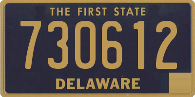 DE license plate 730612