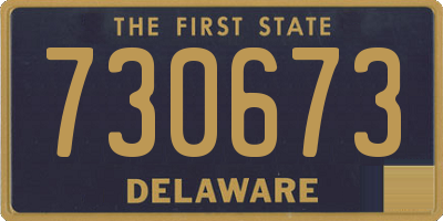 DE license plate 730673
