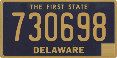 DE license plate 730698