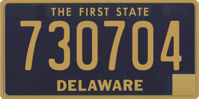 DE license plate 730704