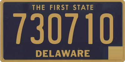 DE license plate 730710