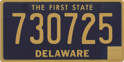 DE license plate 730725