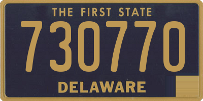 DE license plate 730770
