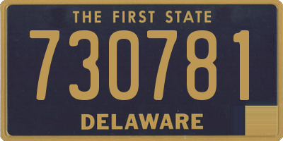 DE license plate 730781