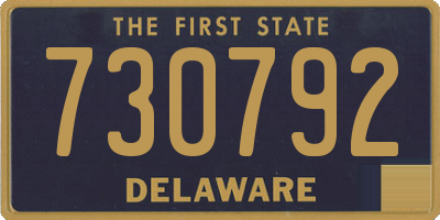 DE license plate 730792