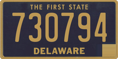 DE license plate 730794