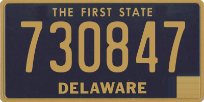 DE license plate 730847