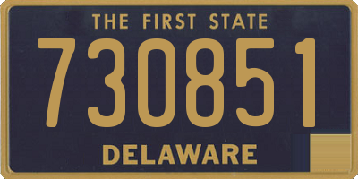 DE license plate 730851