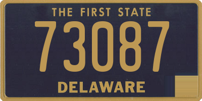 DE license plate 73087