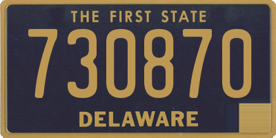 DE license plate 730870