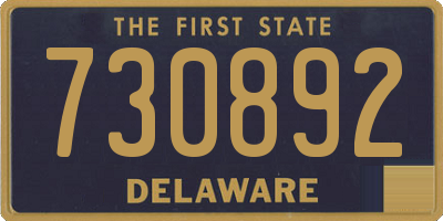 DE license plate 730892