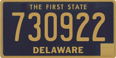 DE license plate 730922