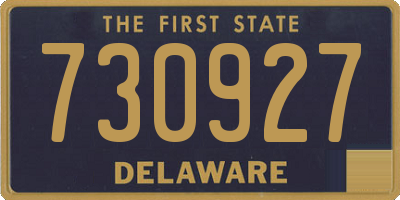 DE license plate 730927