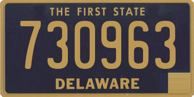 DE license plate 730963