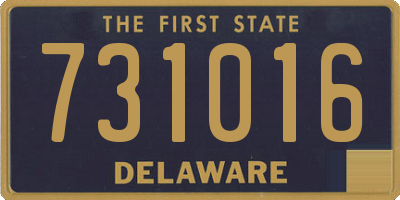DE license plate 731016