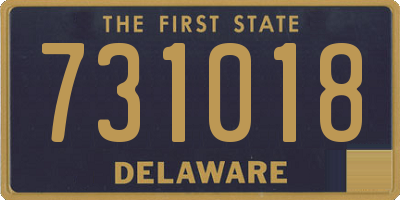 DE license plate 731018