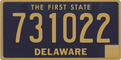 DE license plate 731022