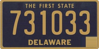 DE license plate 731033