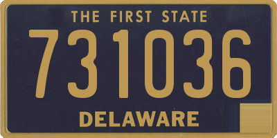 DE license plate 731036