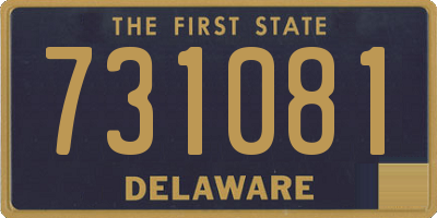 DE license plate 731081