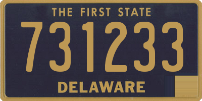 DE license plate 731233