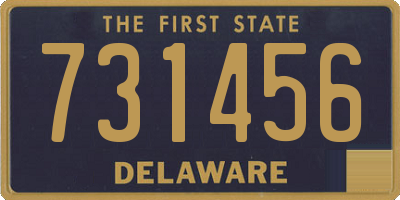 DE license plate 731456