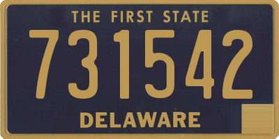 DE license plate 731542