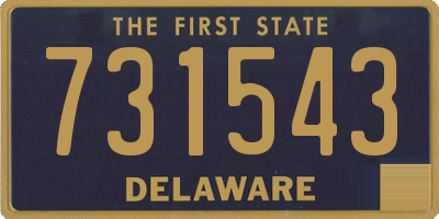 DE license plate 731543