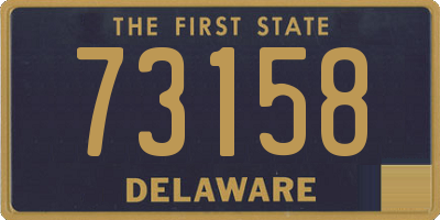 DE license plate 73158