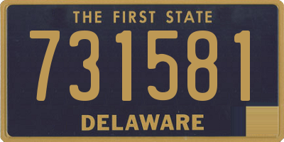 DE license plate 731581