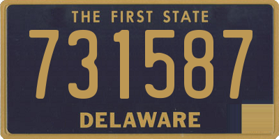 DE license plate 731587