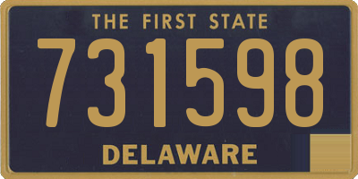 DE license plate 731598