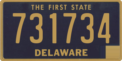DE license plate 731734