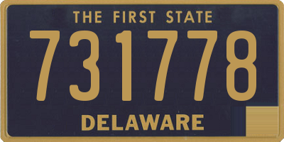DE license plate 731778
