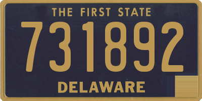 DE license plate 731892