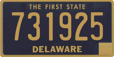 DE license plate 731925