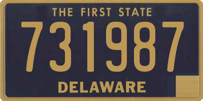 DE license plate 731987