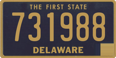 DE license plate 731988