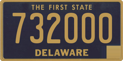 DE license plate 732000