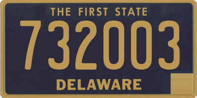 DE license plate 732003