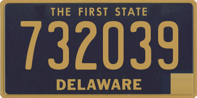 DE license plate 732039