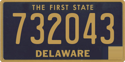 DE license plate 732043